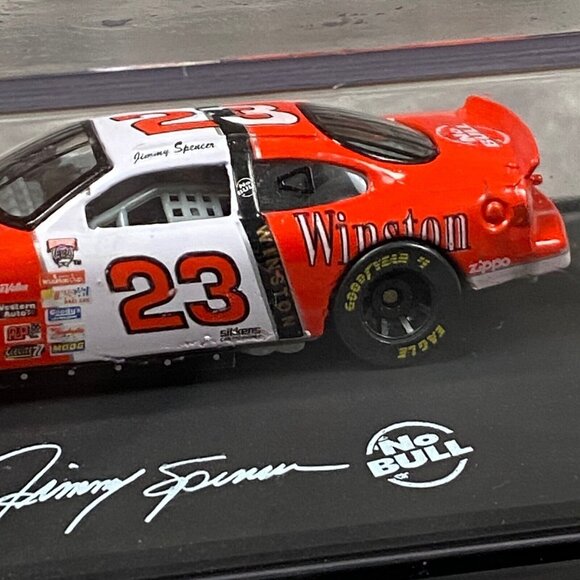 Vintage Jimmy Spencer Winston #23 Ford Taurus No Bull Nascar Car Display Case - Picture 5 of 12